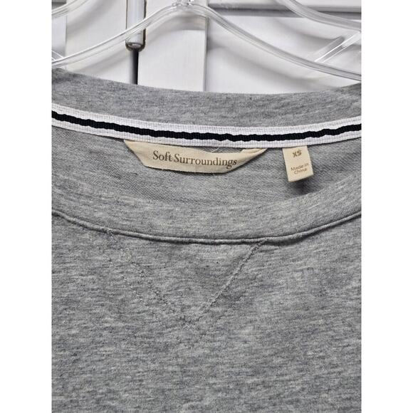 SOFT SURROUNDINGS Heather Gray Corryn Sweatshirt Dress~Size XS~Pockets Casual - Picture 4 of 6